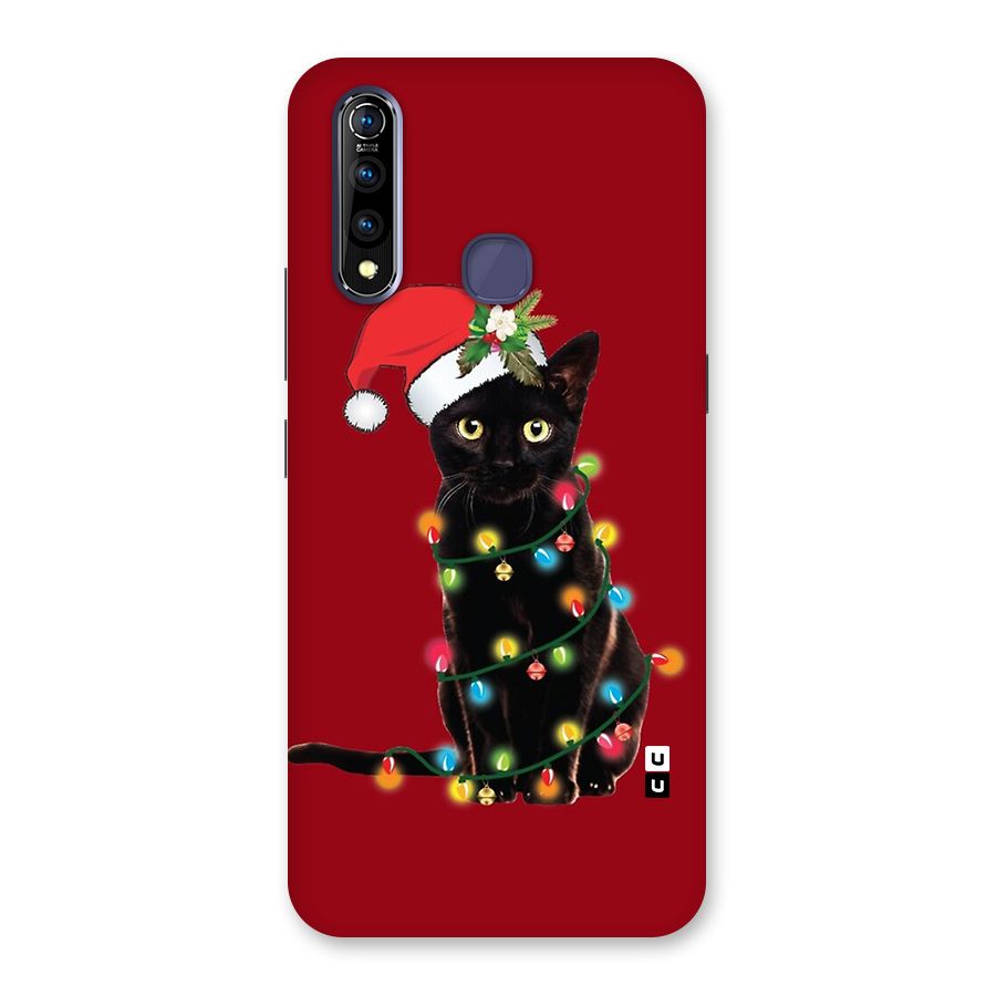 Christmas Cap Cute Cat Back Case for Vivo Z1 Pro