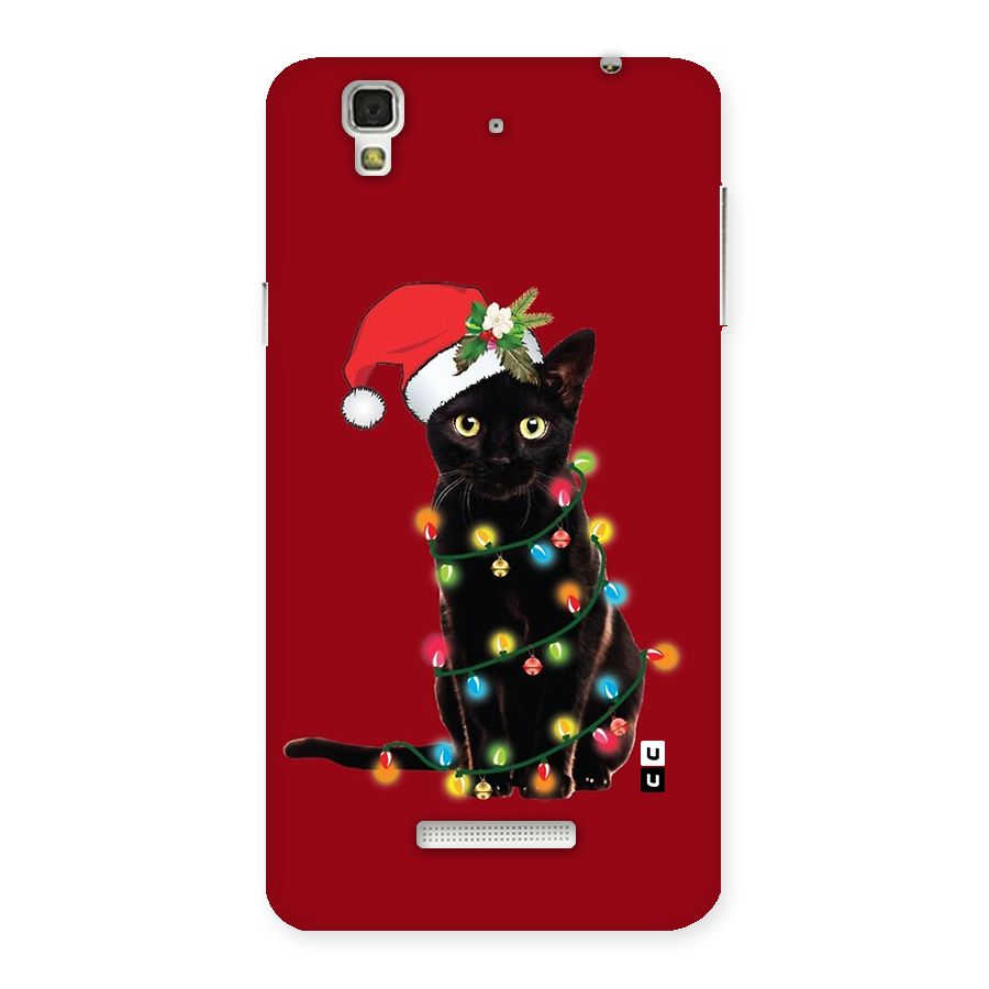 Christmas Cap Cute Cat Back Case for YU Yureka Plus