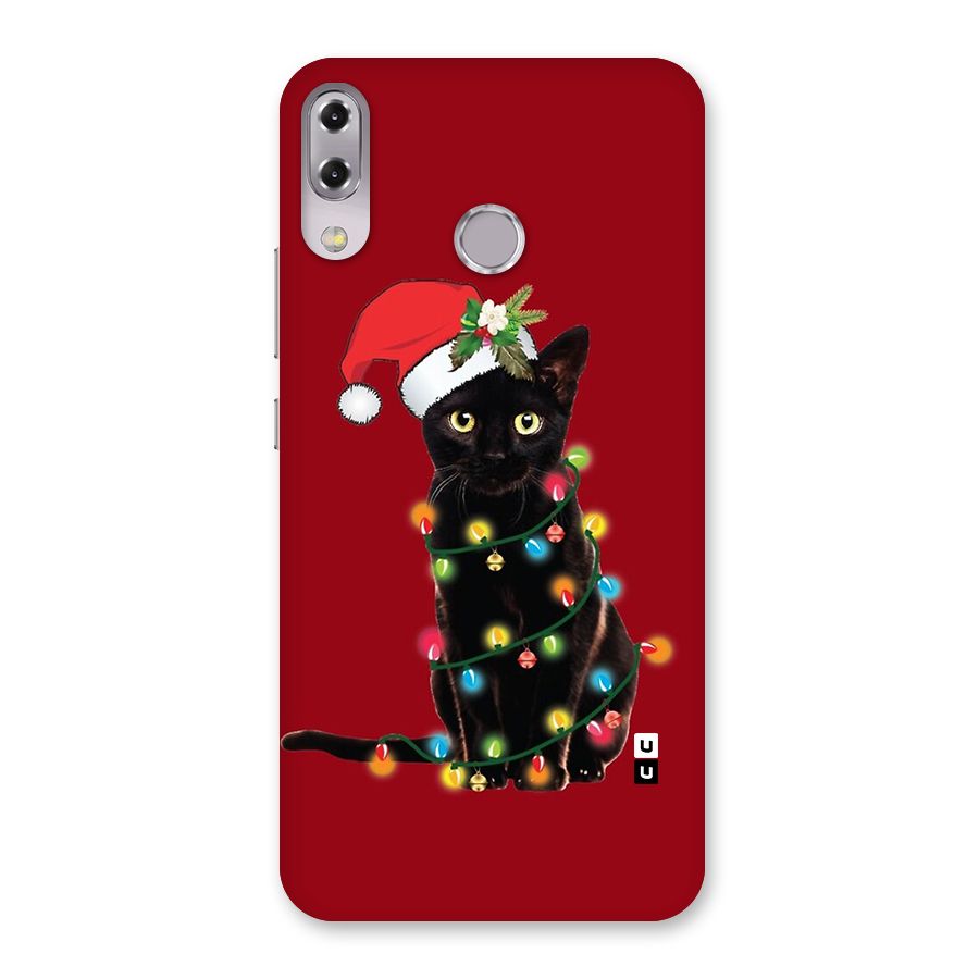 Christmas Cap Cute Cat Back Case for Zenfone 5Z