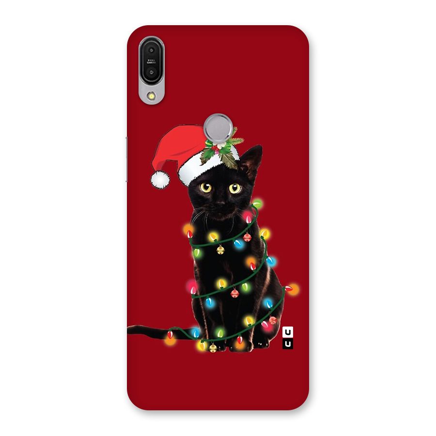 Christmas Cap Cute Cat Back Case for Zenfone Max Pro M1