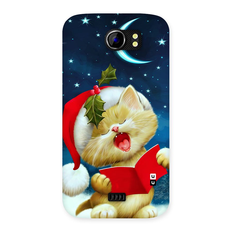 Christmas Cat Back Case for Micromax Canvas 2 A110