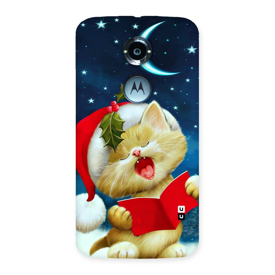 Christmas Cat Back Case for Moto X 2nd Gen