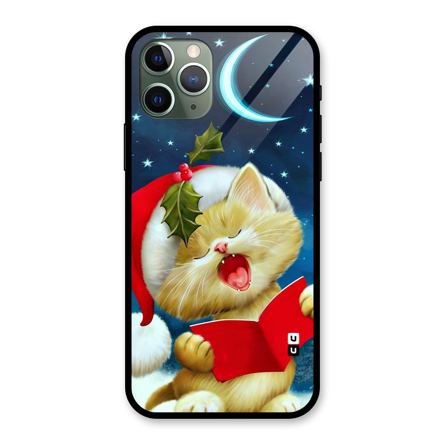 Christmas Cat Glass Back Case for iPhone 11 Pro