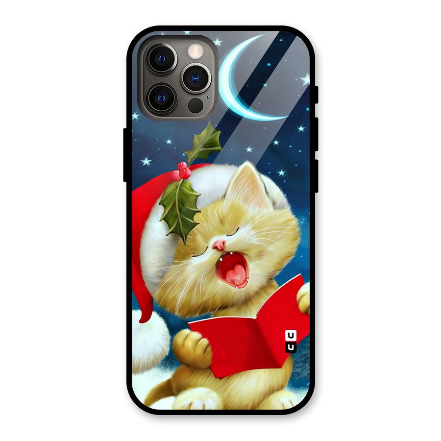 Christmas Cat Glass Back Case for iPhone 12 Pro