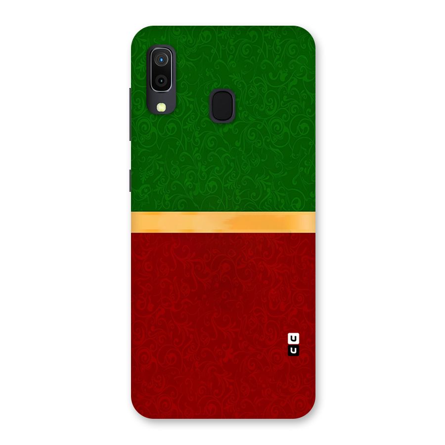 Christmas Colors Stripe Back Case for Galaxy A20