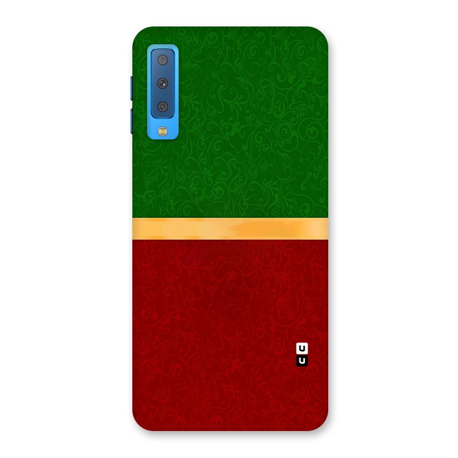 Christmas Colors Stripe Back Case for Galaxy A7 (2018)