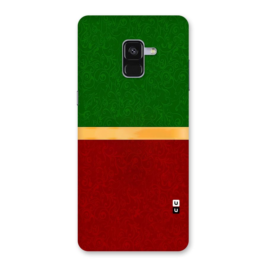Christmas Colors Stripe Back Case for Galaxy A8 Plus