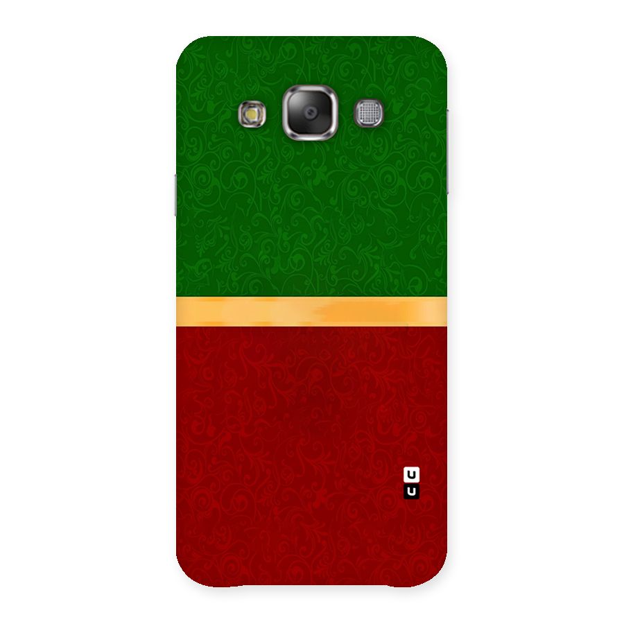 Christmas Colors Stripe Back Case for Galaxy E7