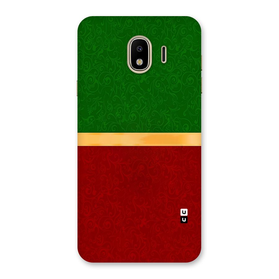 Christmas Colors Stripe Back Case for Galaxy J4