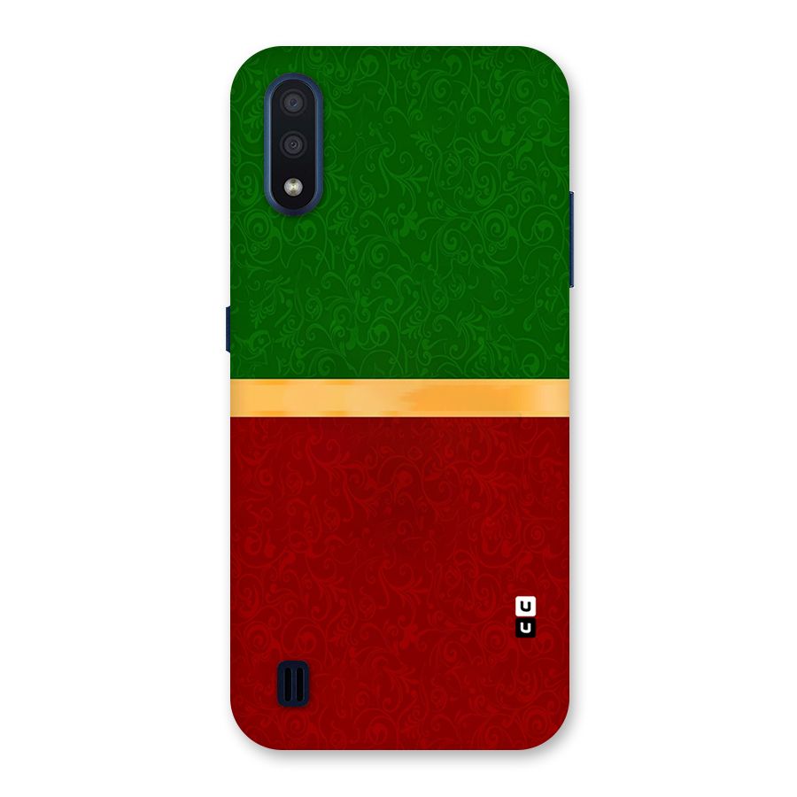 Christmas Colors Stripe Back Case for Galaxy M01