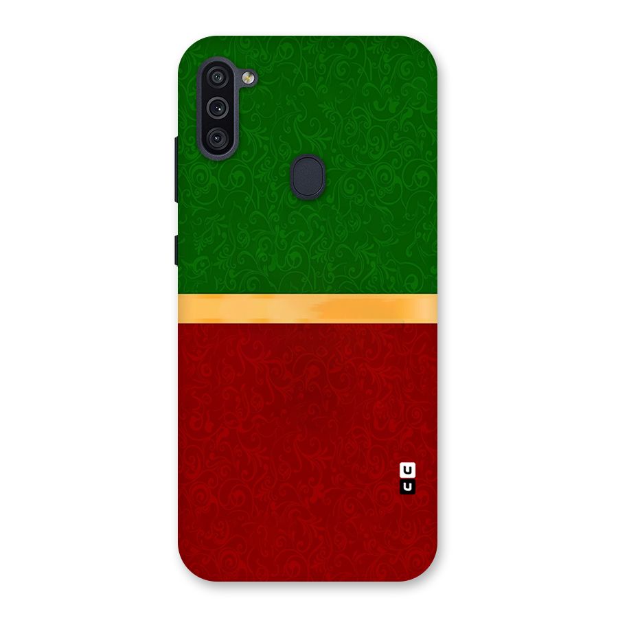 Christmas Colors Stripe Back Case for Galaxy M11