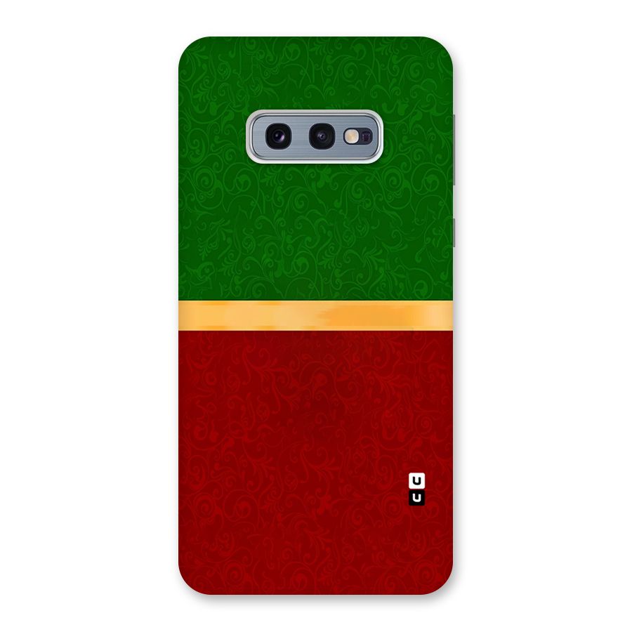 Christmas Colors Stripe Back Case for Galaxy S10e