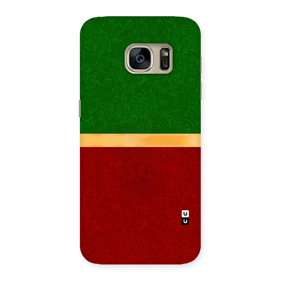 Christmas Colors Stripe Back Case for Galaxy S7