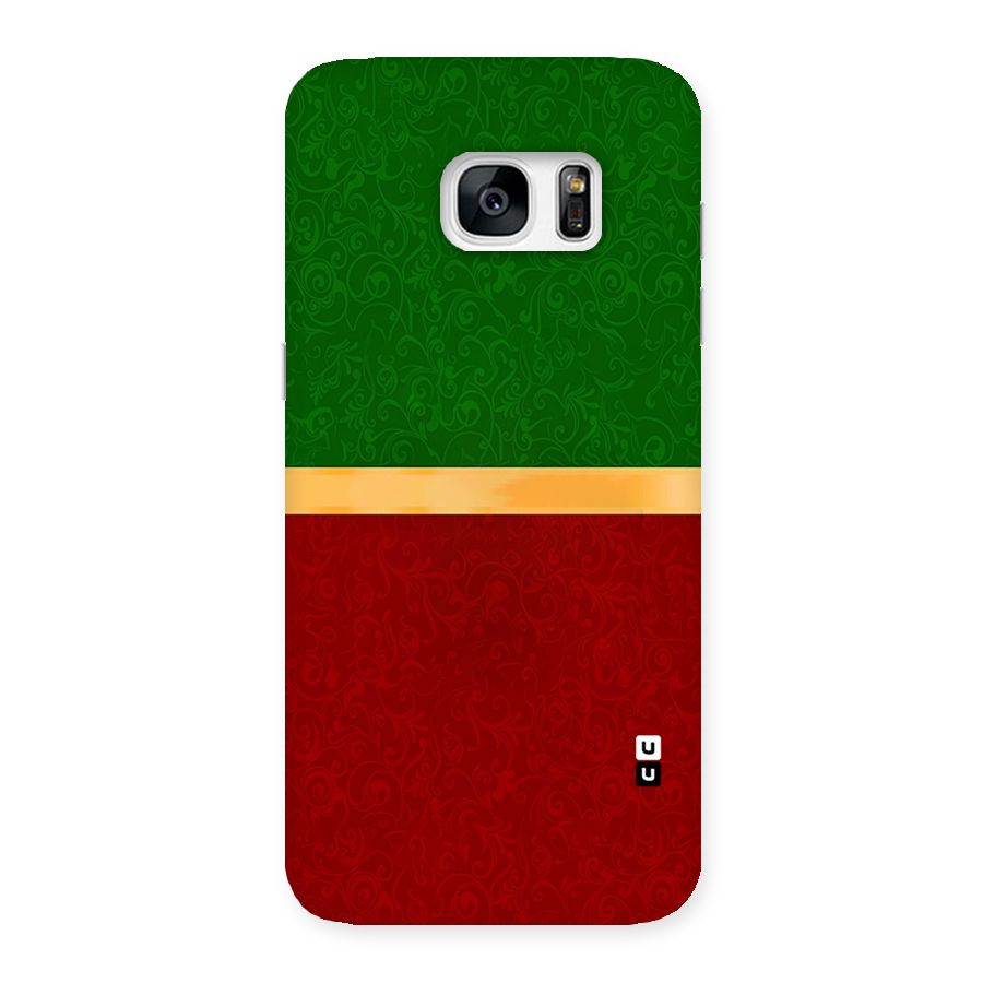 Christmas Colors Stripe Back Case for Galaxy S7 Edge