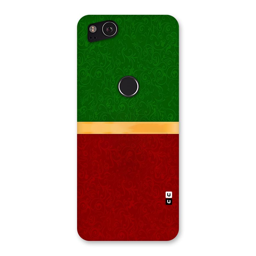 Christmas Colors Stripe Back Case for Google Pixel 2