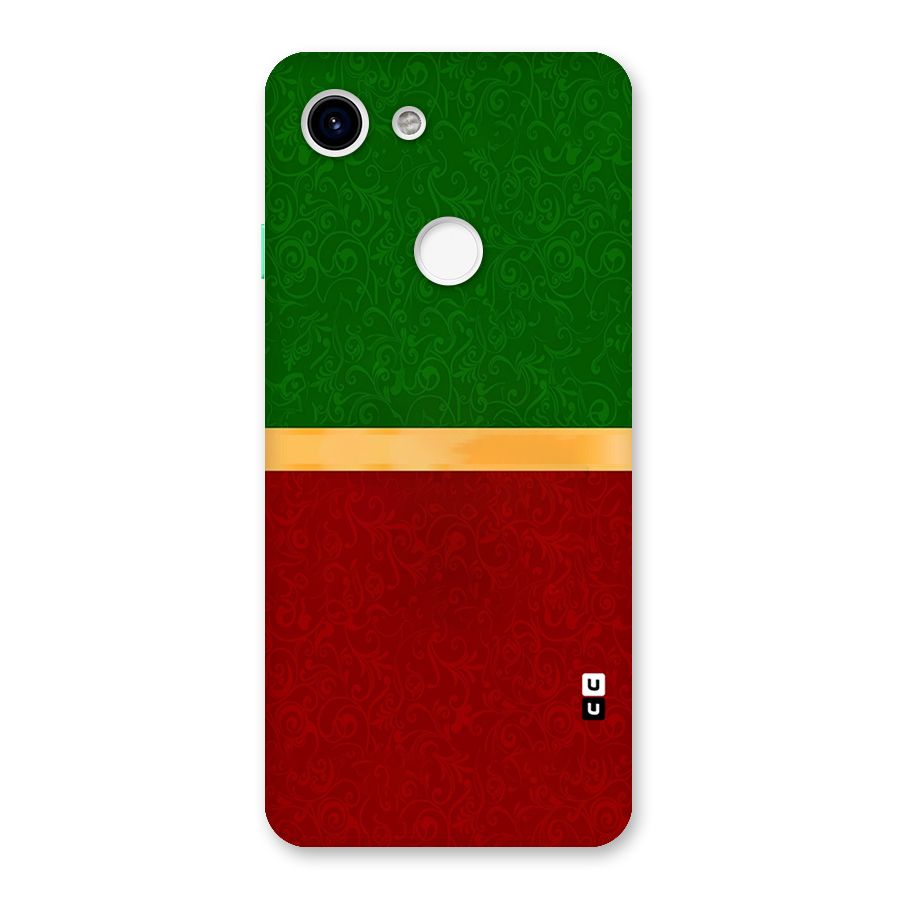 Christmas Colors Stripe Back Case for Google Pixel 3