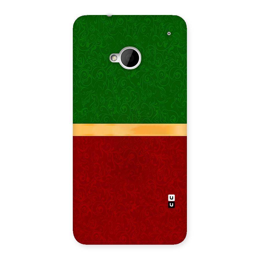 Christmas Colors Stripe Back Case for HTC One M7
