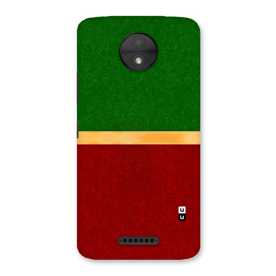 Christmas Colors Stripe Back Case for Moto C