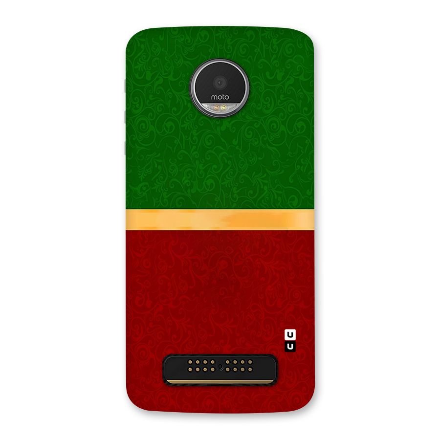Christmas Colors Stripe Back Case for Moto Z Play