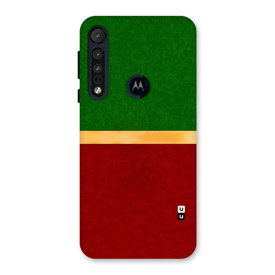 Christmas Colors Stripe Back Case for Motorola One Macro