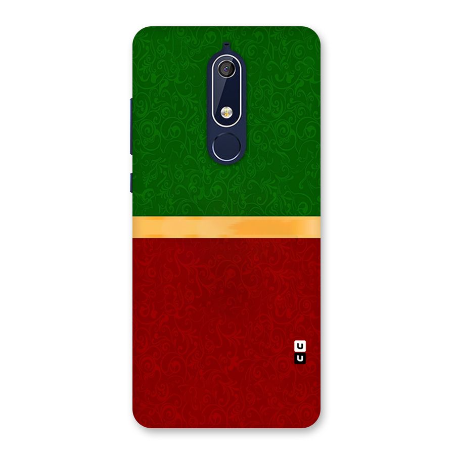 Christmas Colors Stripe Back Case for Nokia 5.1
