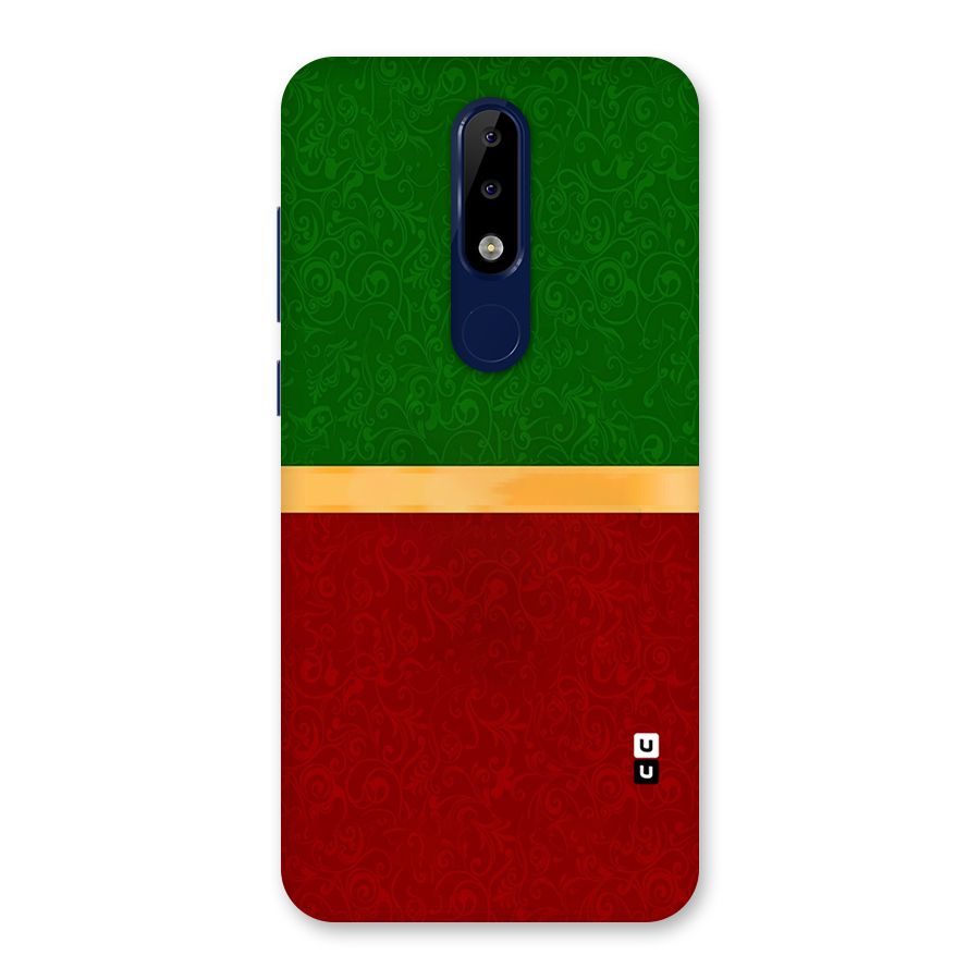 Christmas Colors Stripe Back Case for Nokia 5.1 Plus