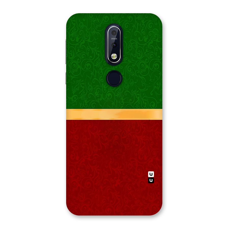 Christmas Colors Stripe Back Case for Nokia 7.1