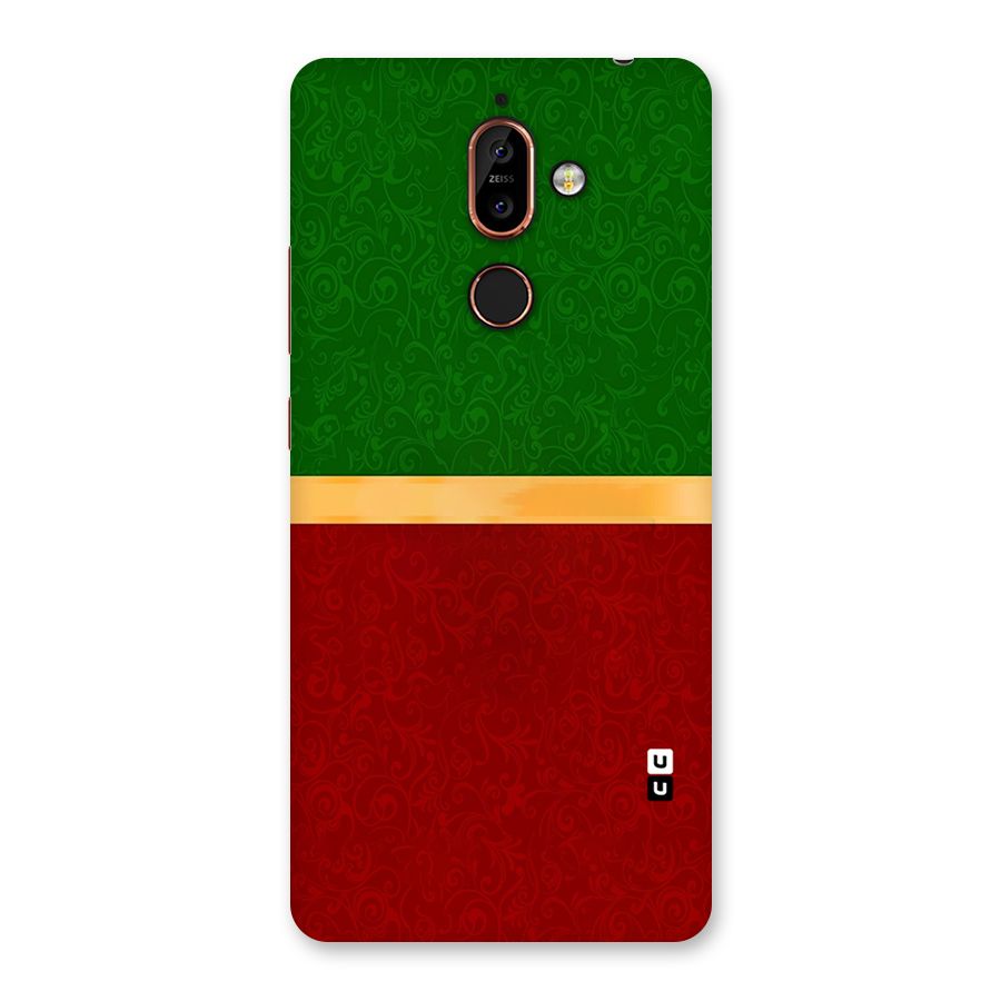 Christmas Colors Stripe Back Case for Nokia 7 Plus