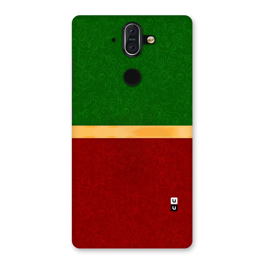Christmas Colors Stripe Back Case for Nokia 8 Sirocco