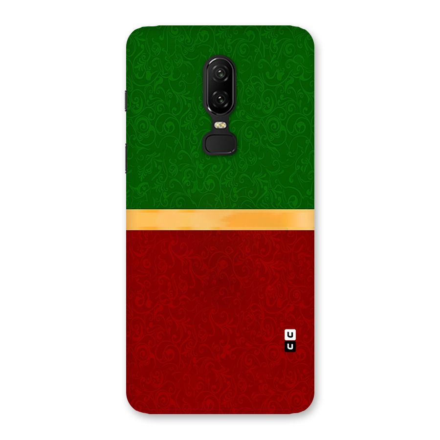 Christmas Colors Stripe Back Case for OnePlus 6