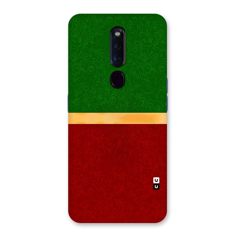 Christmas Colors Stripe Back Case for Oppo F11 Pro