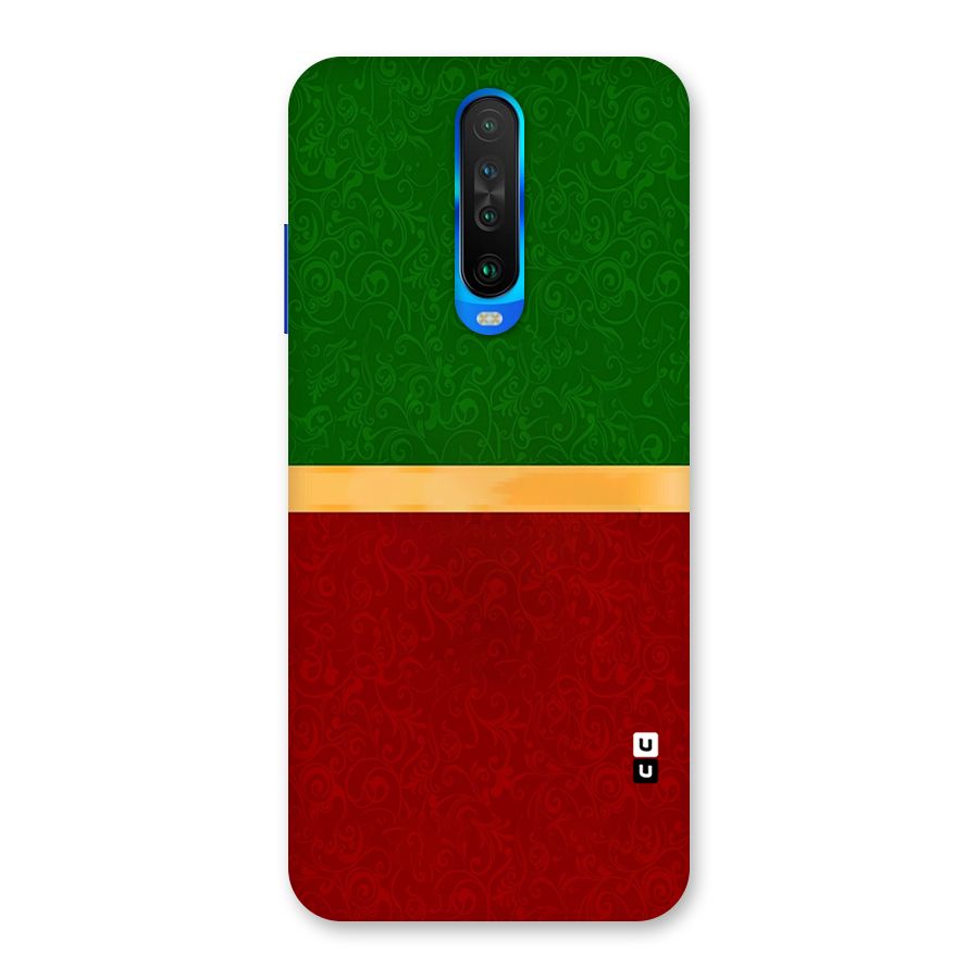 Christmas Colors Stripe Back Case for Poco X2