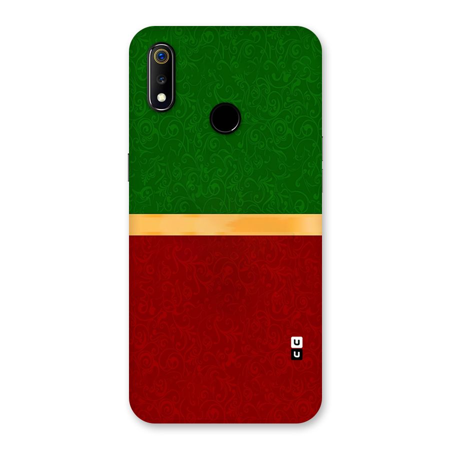 Christmas Colors Stripe Back Case for Realme 3