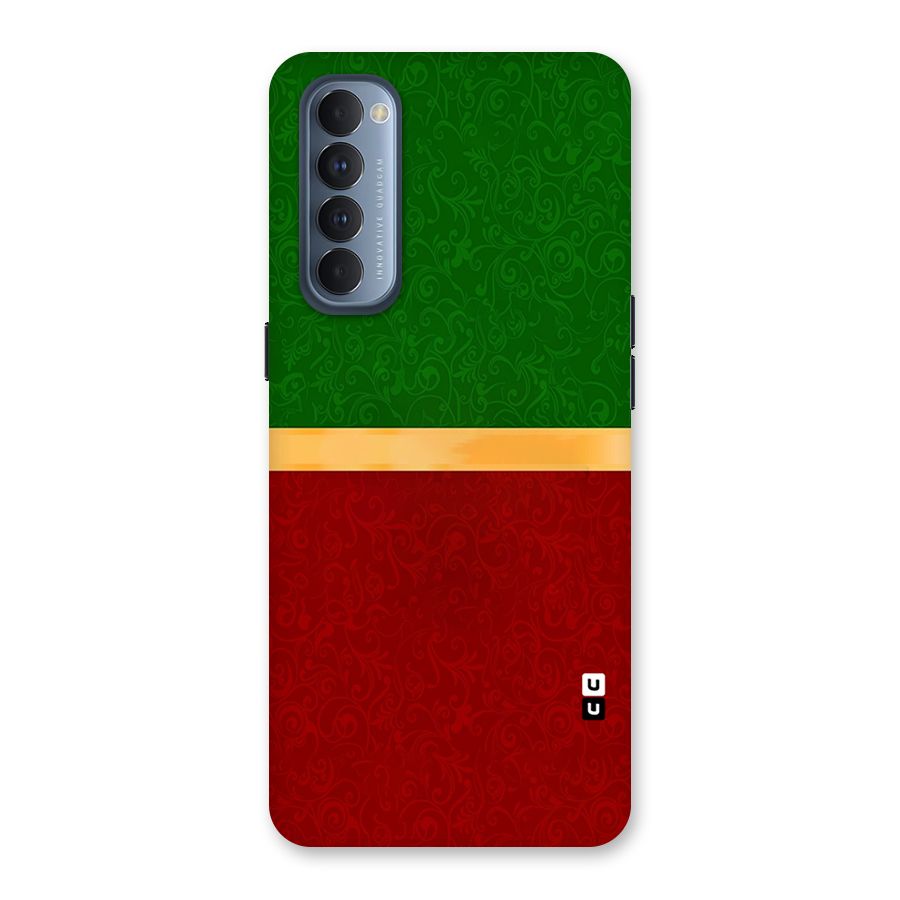 Christmas Colors Stripe Back Case for Reno4 Pro