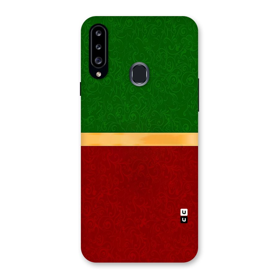 Christmas Colors Stripe Back Case for Samsung Galaxy A20s