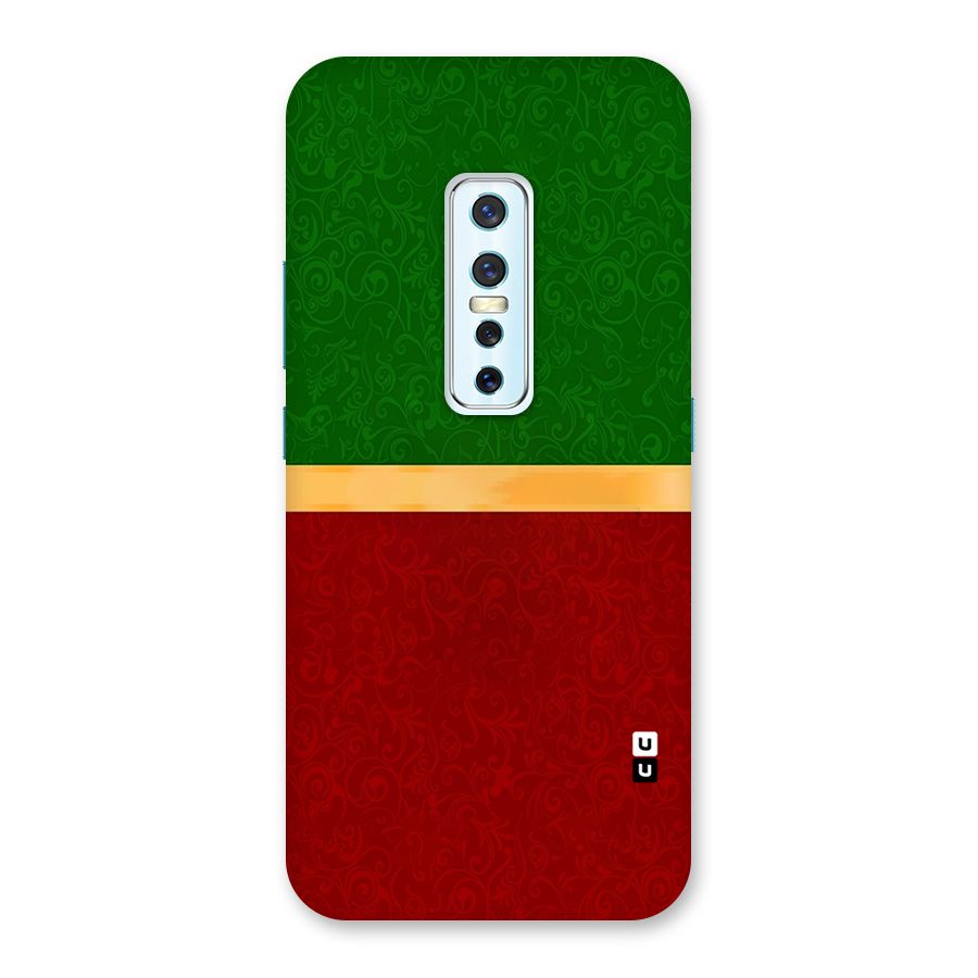 Christmas Colors Stripe Back Case for Vivo V17 Pro