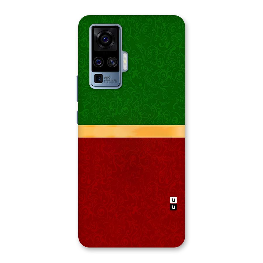 Christmas Colors Stripe Back Case for Vivo X50 Pro