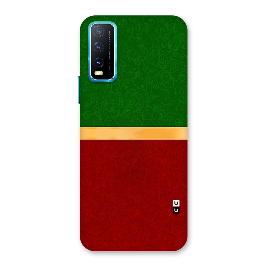 Christmas Colors Stripe Back Case for Vivo Y20