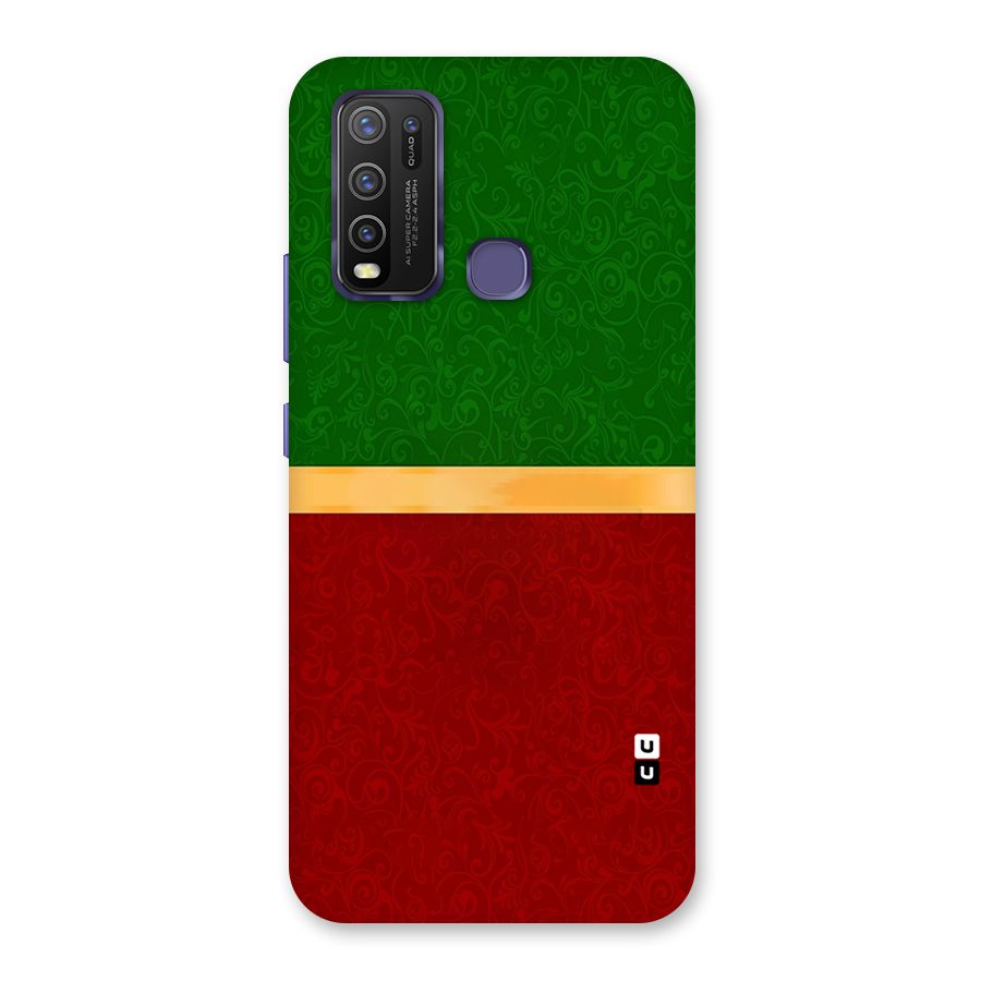 Christmas Colors Stripe Back Case for Vivo Y30