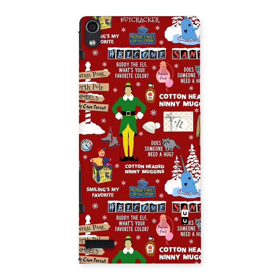 Christmas Cute Doodles Back Case for Ascend P6