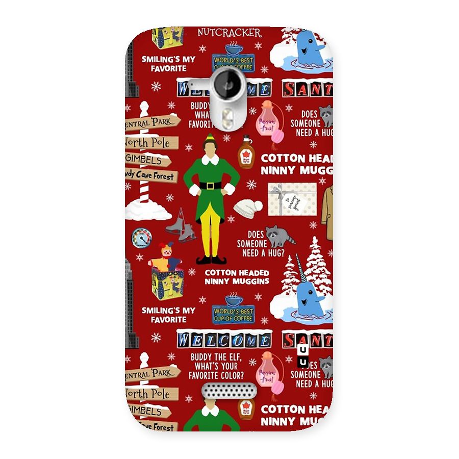 Christmas Cute Doodles Back Case for Canvas HD A116
