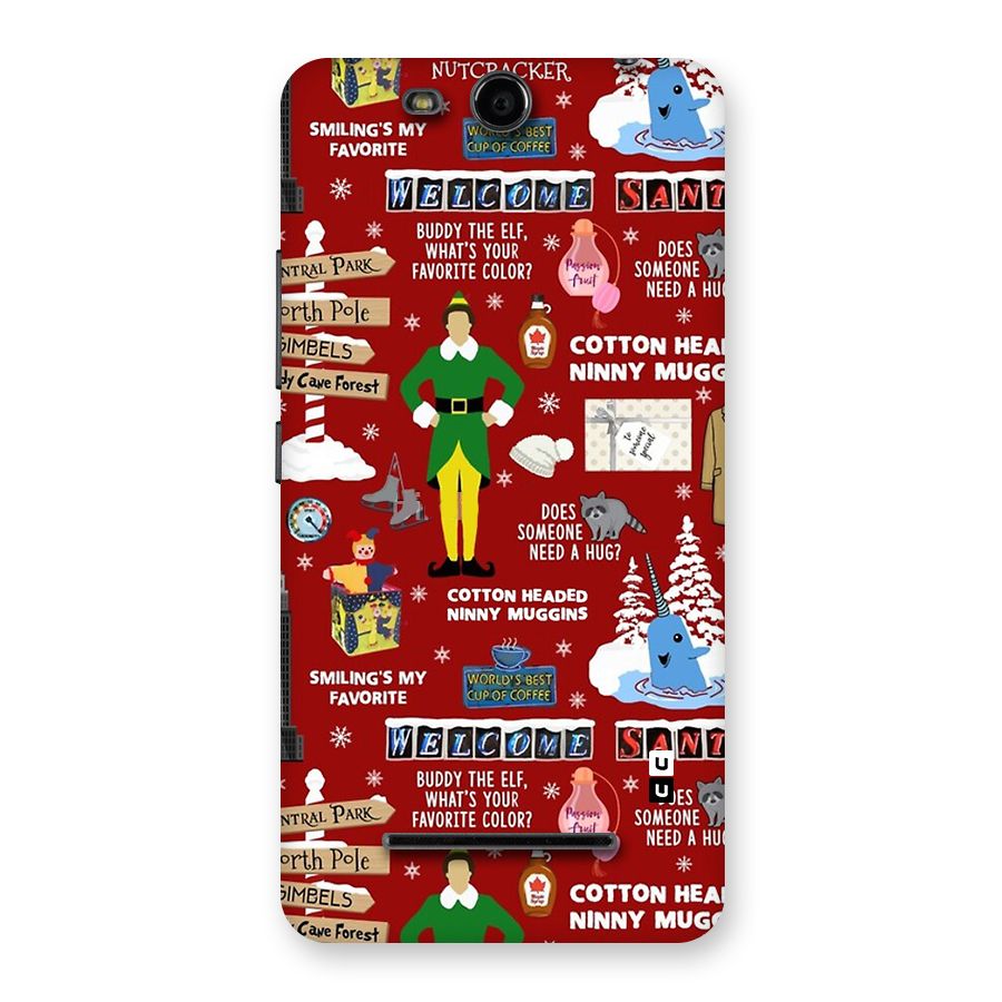 Christmas Cute Doodles Back Case for Canvas Juice 3 Q392