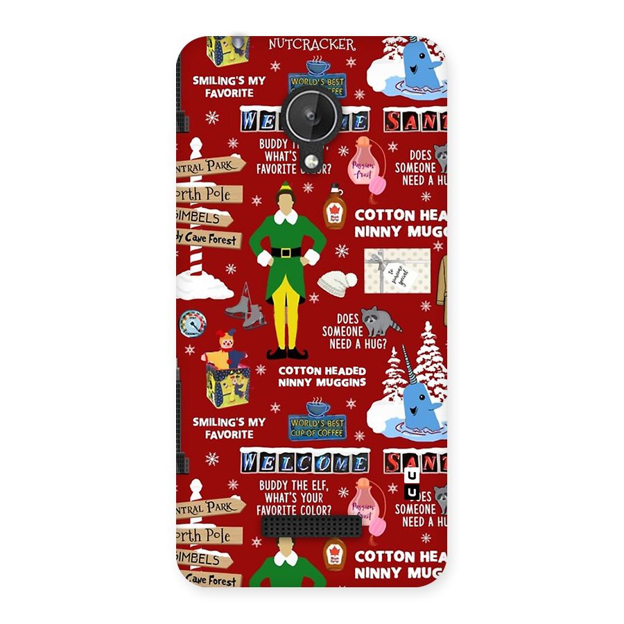 Christmas Cute Doodles Back Case for Canvas Spark Q380