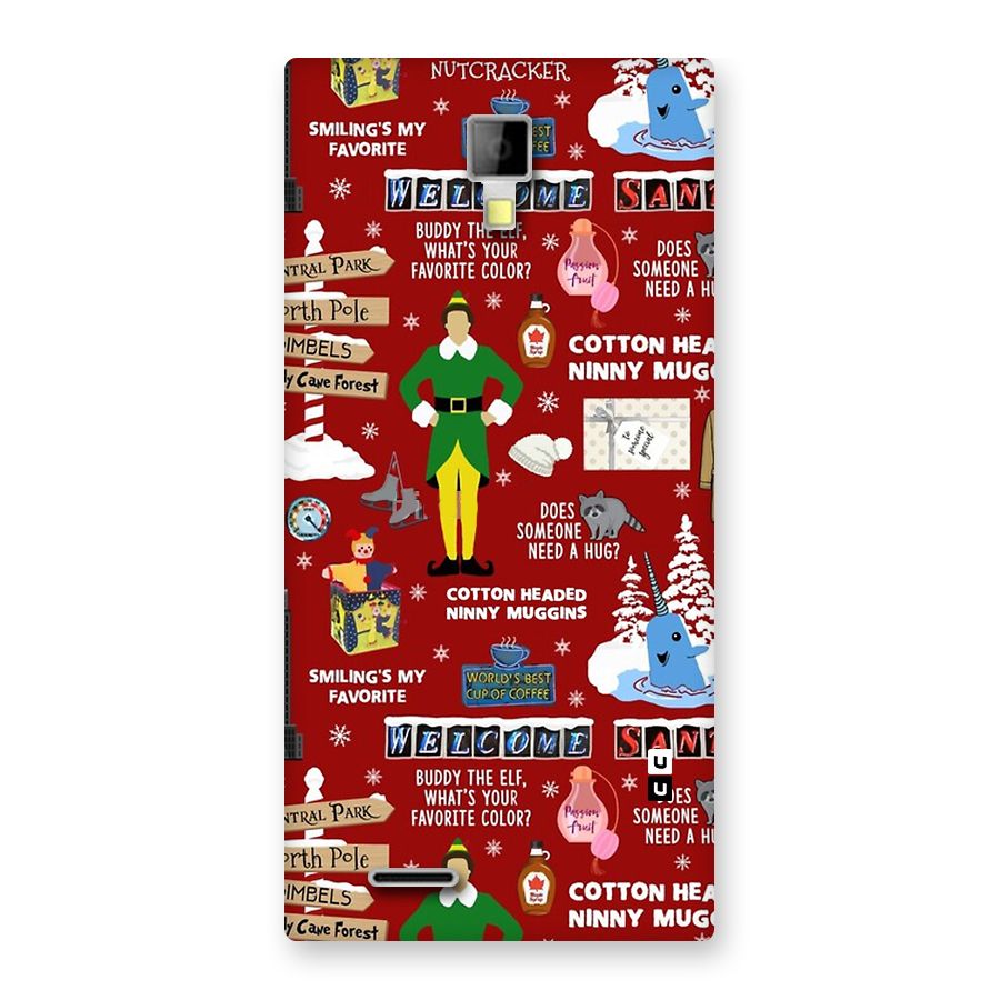 Christmas Cute Doodles Back Case for Canvas Xpress A99