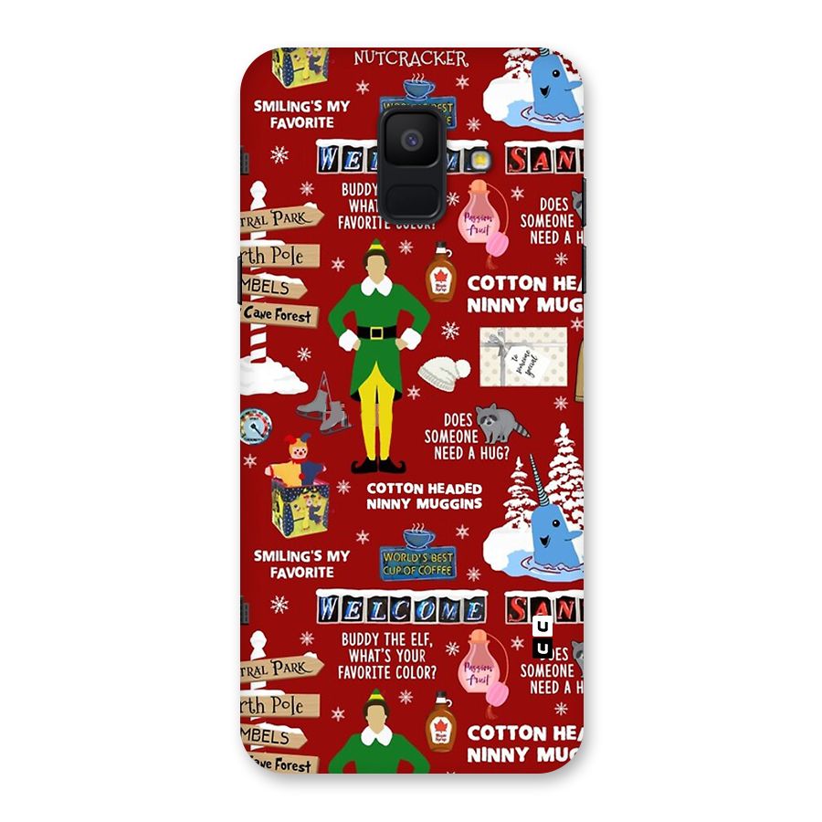 Christmas Cute Doodles Back Case for Galaxy A6 (2018)