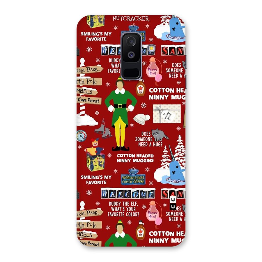 Christmas Cute Doodles Back Case for Galaxy A6 Plus