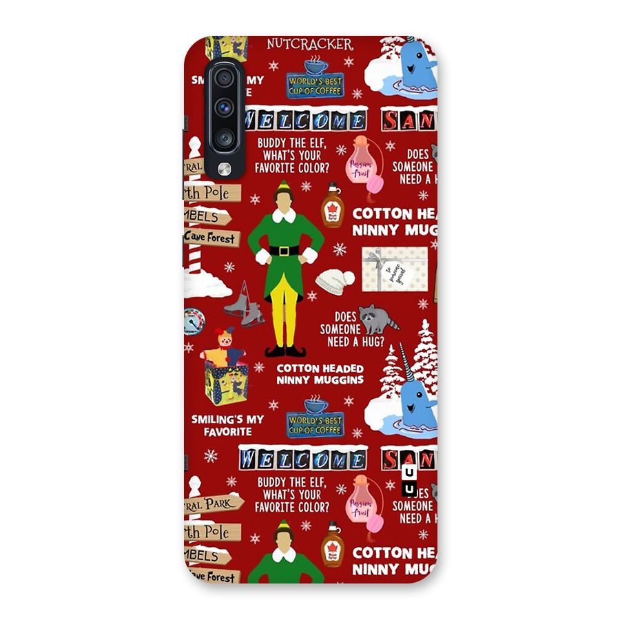 Christmas Cute Doodles Back Case for Galaxy A70