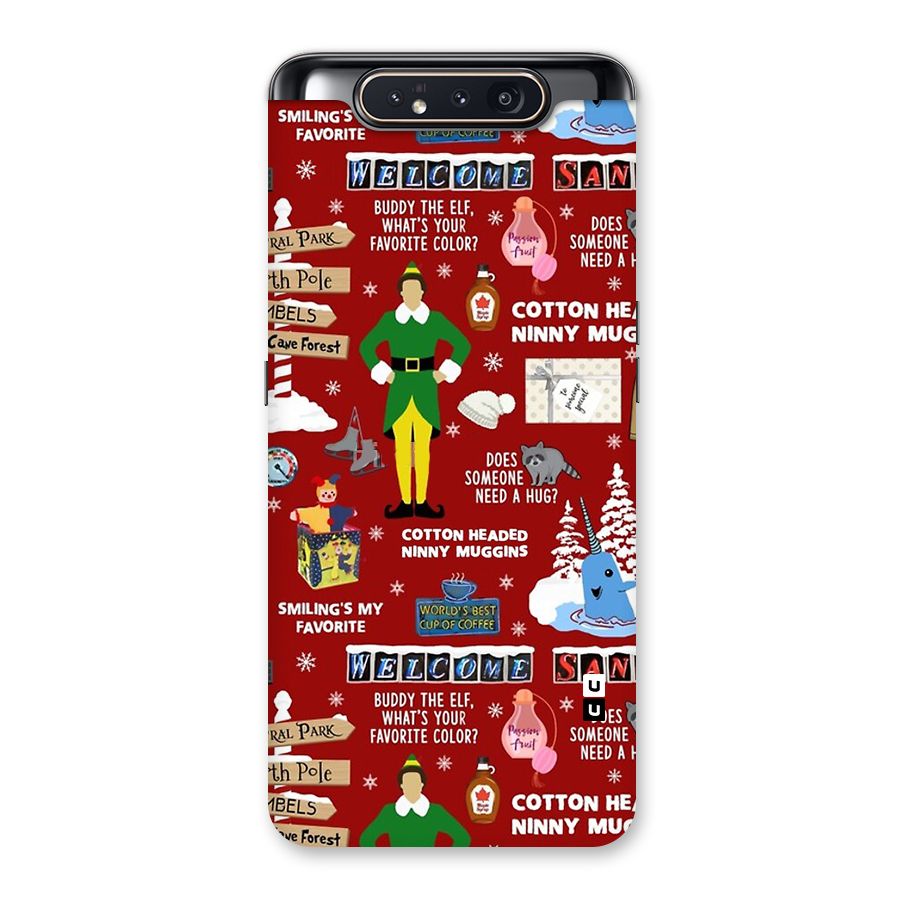 Christmas Cute Doodles Back Case for Galaxy A80