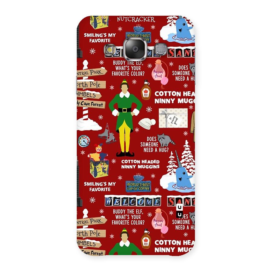 Christmas Cute Doodles Back Case for Galaxy E7