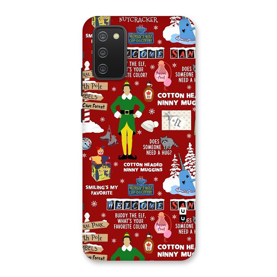 Christmas Cute Doodles Back Case for Galaxy F02s